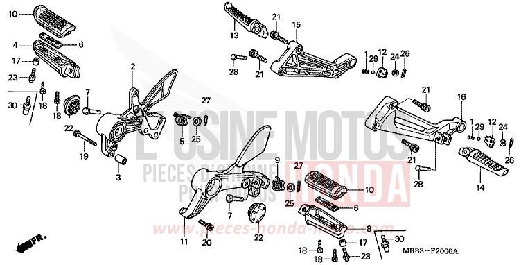 MARCHE de VTR "FireStorm" MAT GUNPOWDER BLACK METALLIC (NH436) de 2003